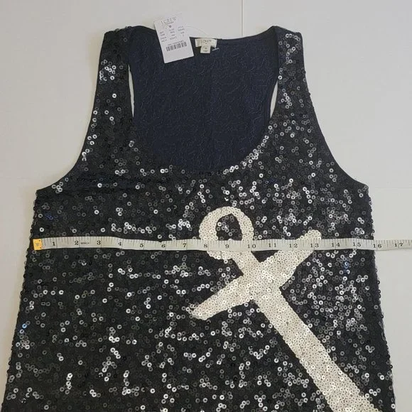 J. Crew Sequin Anchor Nautical Racerback Tank Top - Picture 8 of 14
